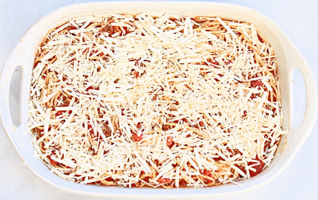 baked spaghetti with cheese