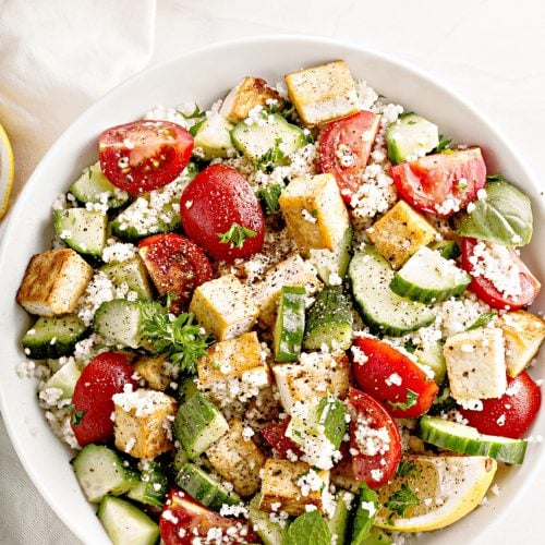 Herbed Couscous and Tofu Salad - This Wife Cooks™