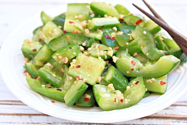 Smashed Cucumber Salad ~ Pai Huang Gua ~ This Wife Cooks™