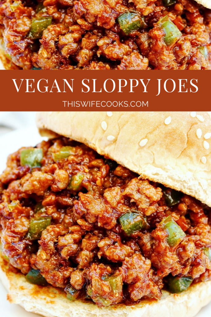 Vegan Sloppy Joe on toasted burger bun.