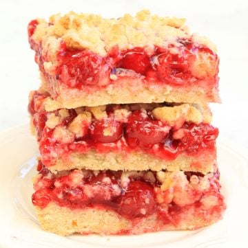 Cherry Pie Cookie Bars -If you love cherry pie and you love sugar cookies, you're going to love these easy and delicious dessert bars!