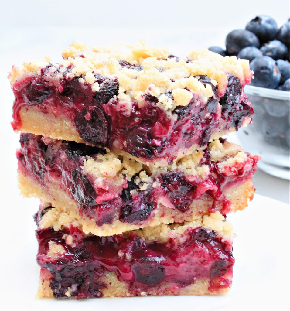Blueberry Pie Bars ~ The flavor of fresh blueberries shines in this easy dairy-free alternative to classic blueberry pie!