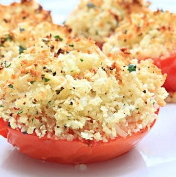 Vine-ripened tomatoes stuffed with savory deliciousness for a quick Italian-style side dish or light meal!