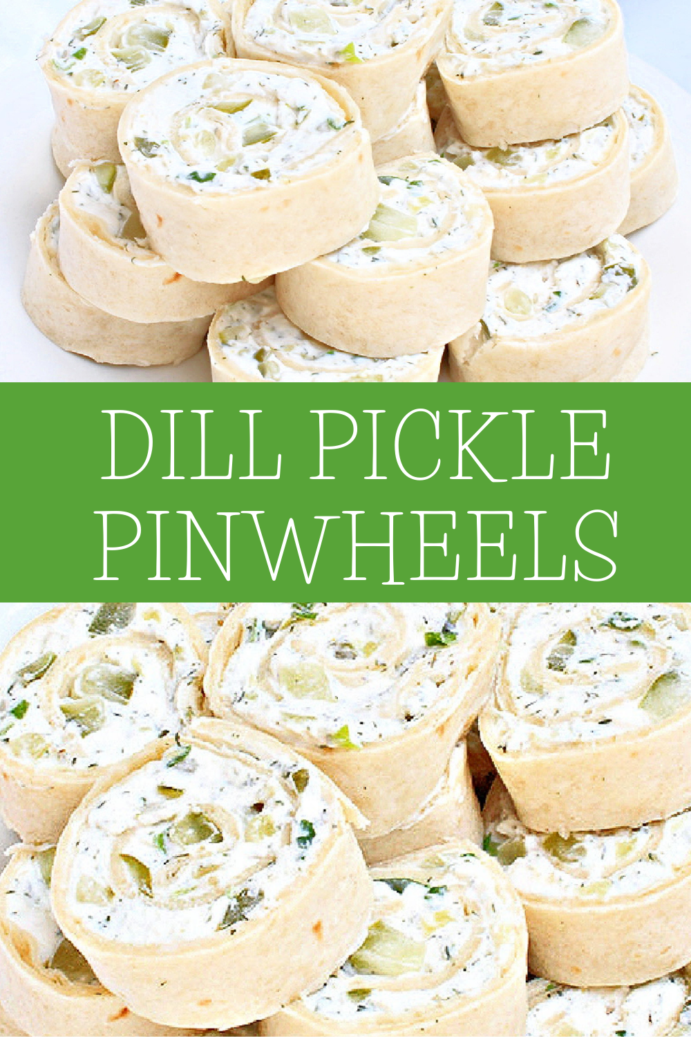 Dill Pickle Pinwheels ~ A classic party food perfect for all types of gatherings! 6 simple ingredients and 20 minutes are all you need! via @thiswifecooks