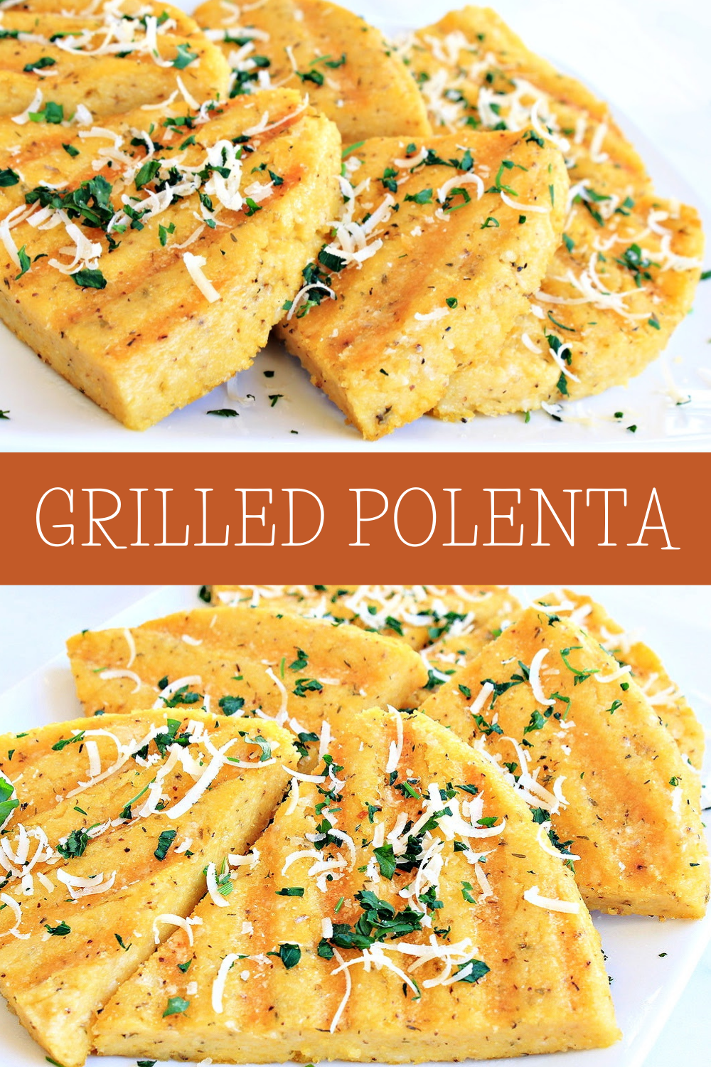 Grilled Polenta ~ Lightly seared on the outside, creamy on the inside, & loaded with savory flavor! An easy & satisfying main course or side. via @thiswifecooks