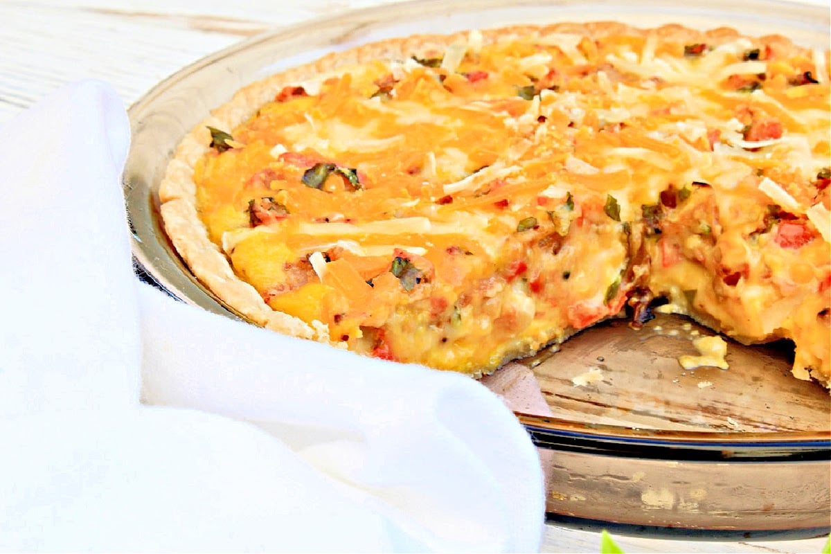 Tomato Basil Quiche Vegan Recipe with JUST Egg This Wife Cooks™