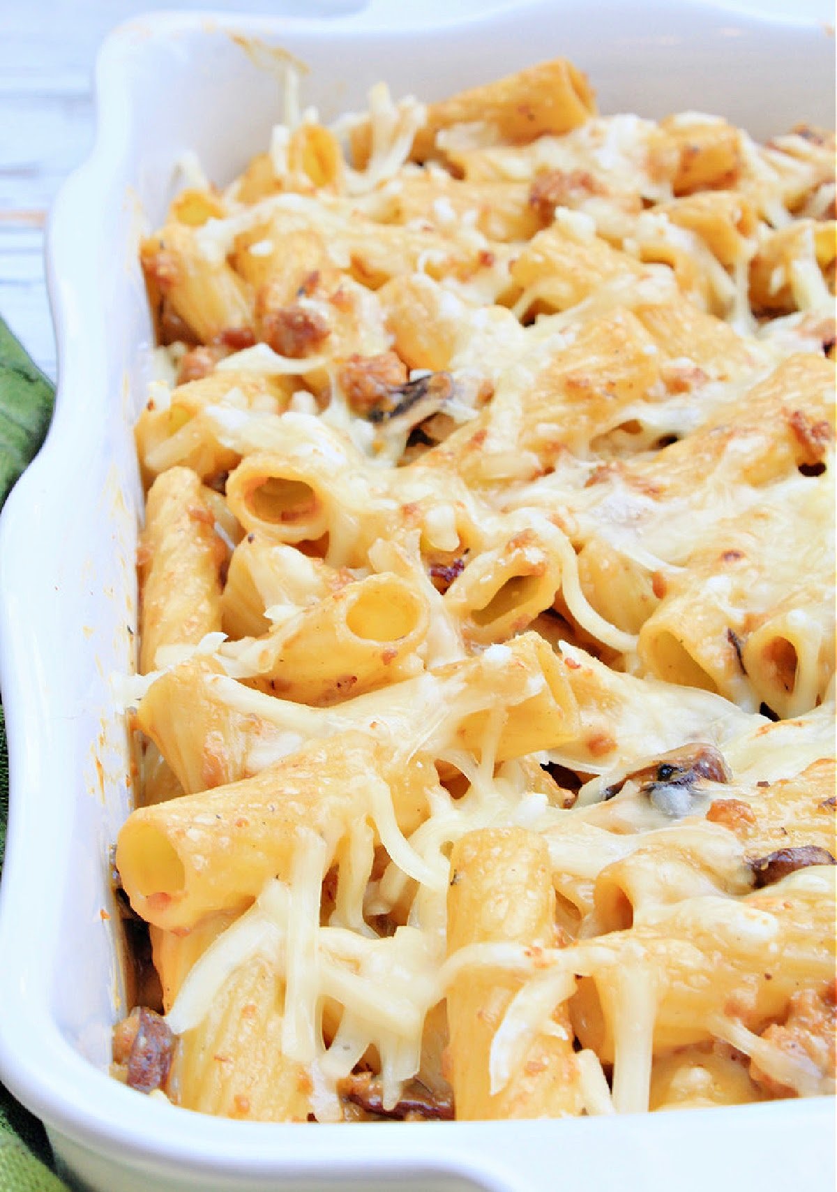 Sausage and Mushroom Pasta Bake - This Wife Cooks™