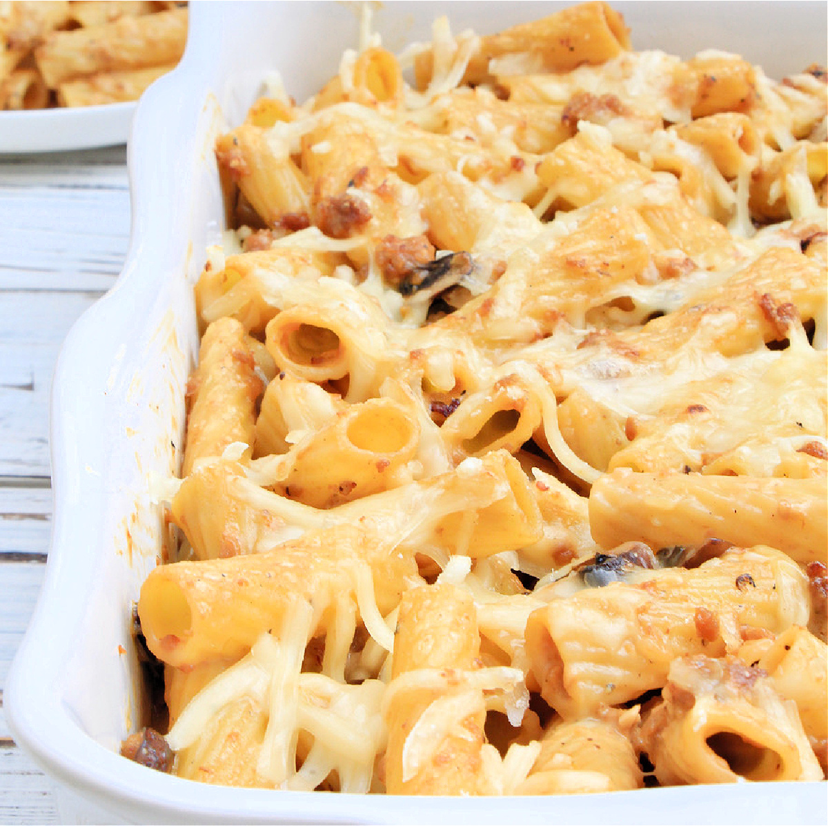Sausage and Mushroom Pasta Bake This Wife Cooks™
