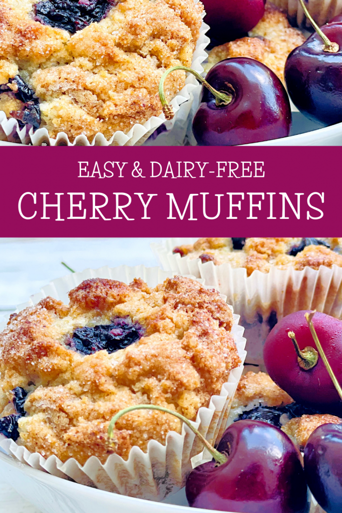 Cherry Muffins ~ Sweet, simple, and bursting with the flavor of fresh cherries! These quick and easy muffins are perfect for breakfast, brunch, afternoon snack, or dessert!