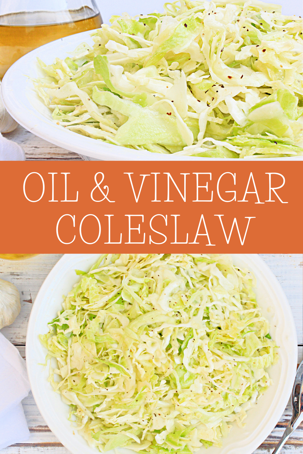Oil and Vinegar Coleslaw ~ A cool and crisp, mayonnaise-free coleslaw made with simple ingredients! Ready to serve in about 20 minutes! via @thiswifecooks