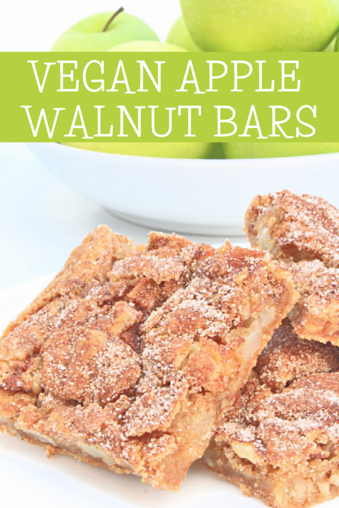 Apple Walnut Bars ~ These dairy-free bars are quick and easy to make. A delicious and fragrant fall dessert or afternoon snack!