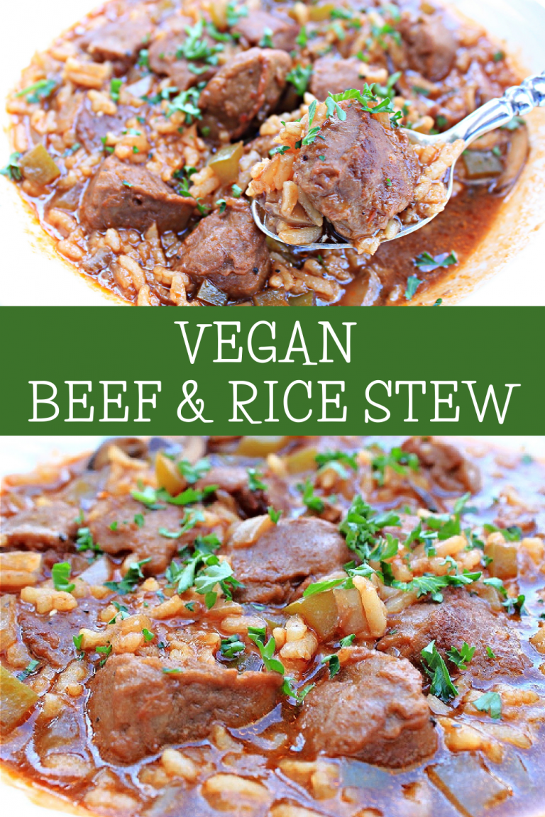 Vegan Beef and Rice Stew 30 Minute Recipe This Wife Cooks™