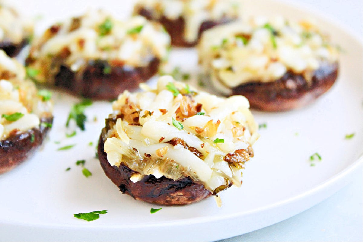 Mozzarella Stuffed Mushrooms Vegan Recipe This Wife Cooks™