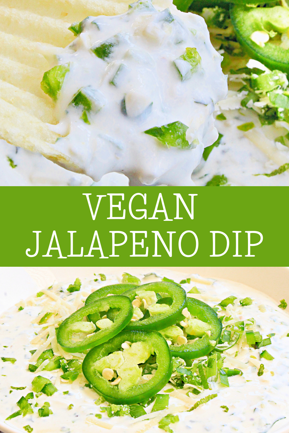 Jalapeno Dip ~ This creamy, no-bake, dairy-free jalapeno dip is easy to make and packed with fresh flavors! Ready to serve in minutes! via @thiswifecooks