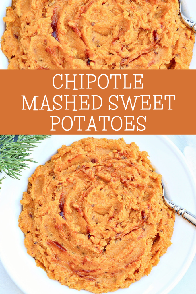 Chipotle Mashed Sweet Potatoes ~ Make room on your holiday dinner table for this sweet and spicy side dish!