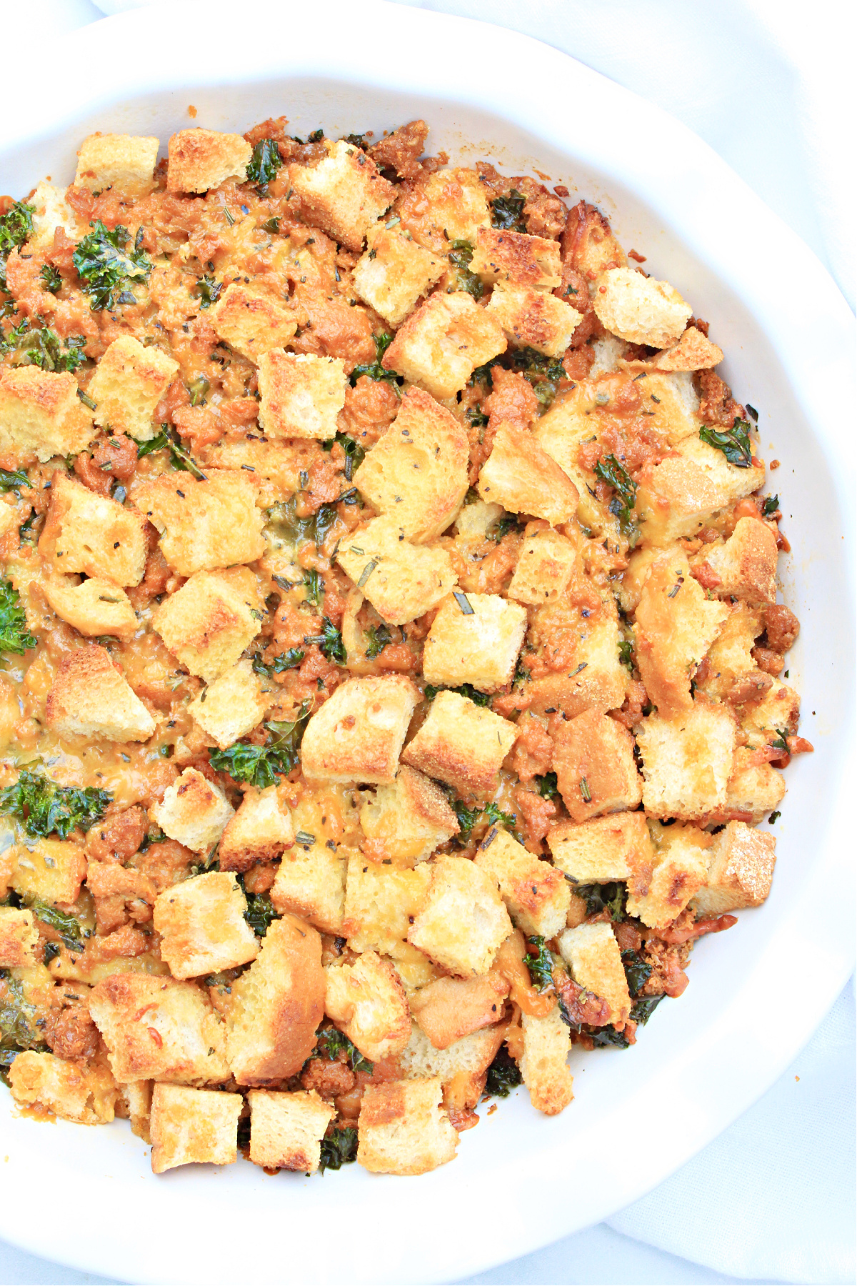 Vegan Sausage and Kale Strata MakeAhead Recipe This Wife Cooks™