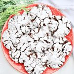 Dark Chocolate Crinkle Cookies ~ These classic Christmas cookies are soft, rich, and sweet with fudgy centers and layers of powdered sugar. Perfect for holiday snacking!
