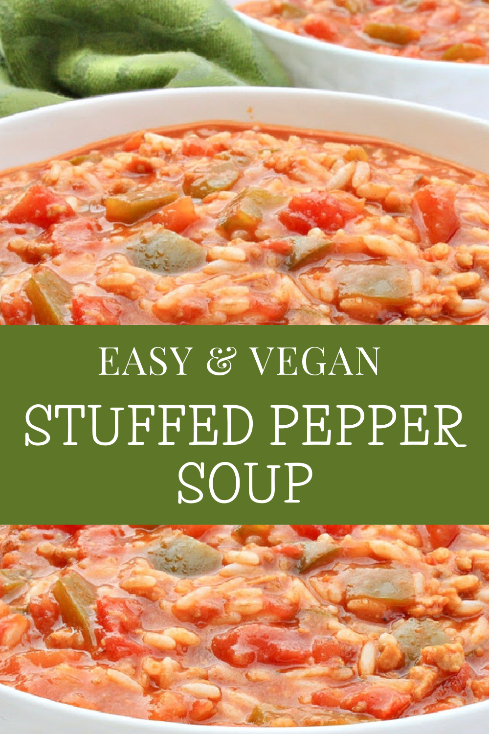 Stuffed Pepper Soup ~ This rich and comforting soup is packed with all the hearty flavors of good old-fashioned stuffed peppers! via @thiswifecooks