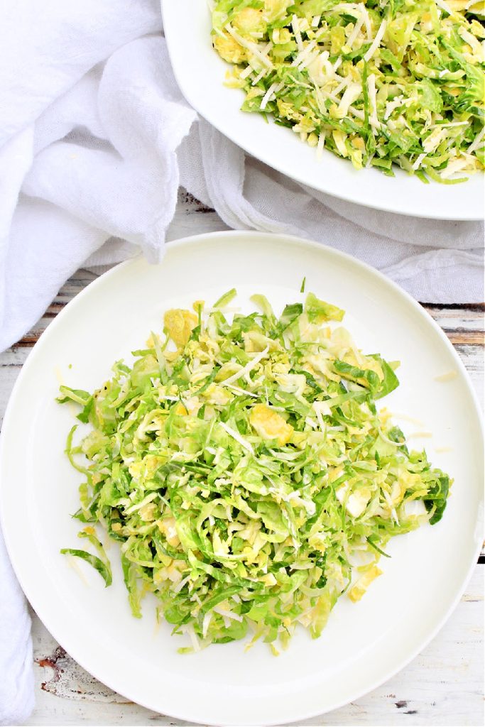 Brussels Sprouts Salad ~ A quick and easy tossed salad worthy of holiday dinners yet simple enough for every day! No cooking required!