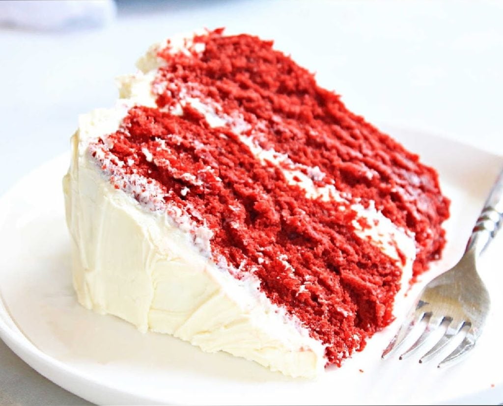 Red Velvet Cake ~ A dairy-free version of the traditional Southern classic and holiday favorite! Easy to make and perfect for any occasion!