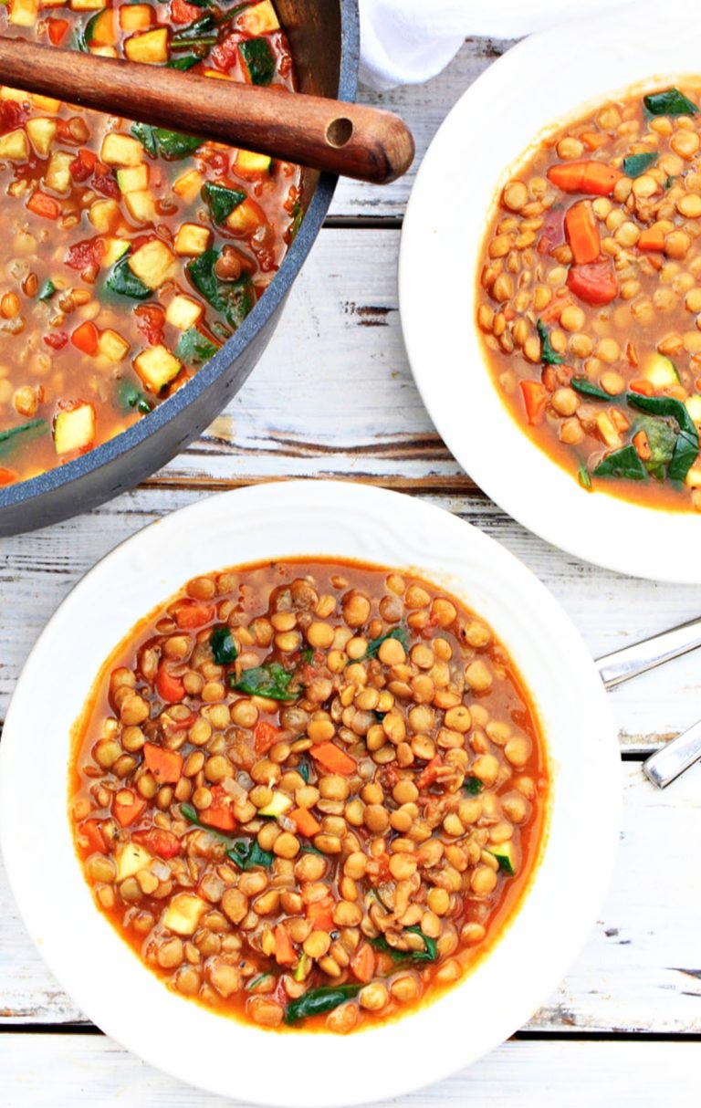 Moroccan Lentil Soup ~ Vegan Recipe ~ This Wife Cooks™