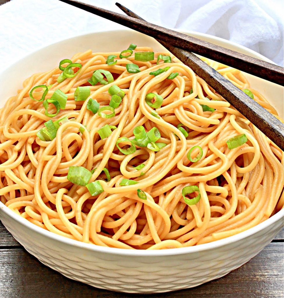 Lo Mein Noodles ~ Homemade lo mein is a budget-friendly kid favorite that's easy to make with just 6 simple ingredients!