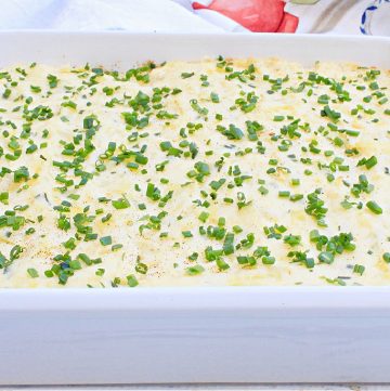 Mashed Potato Casserole ~ A hearty and rustic potato casserole inspired by traditional Irish flavors! Perfect for St. Patrick's Day!