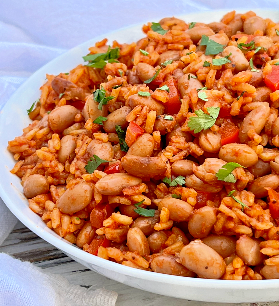 Ranchero Rice and Beans ~ Authentic South of the border flavor in an easy-to-make one-pot dinner!