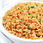 Taco Rice ~ An easy and versatile Mexican restaurant-style side dish! 5 simple ingredients are all you need! No tomatoes!