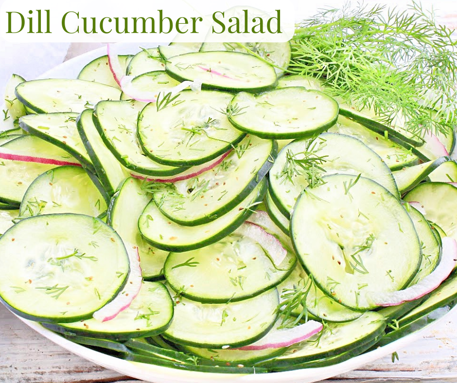 Dill Cucumber Salad (Gurkensalat) - This Wife Cooks™