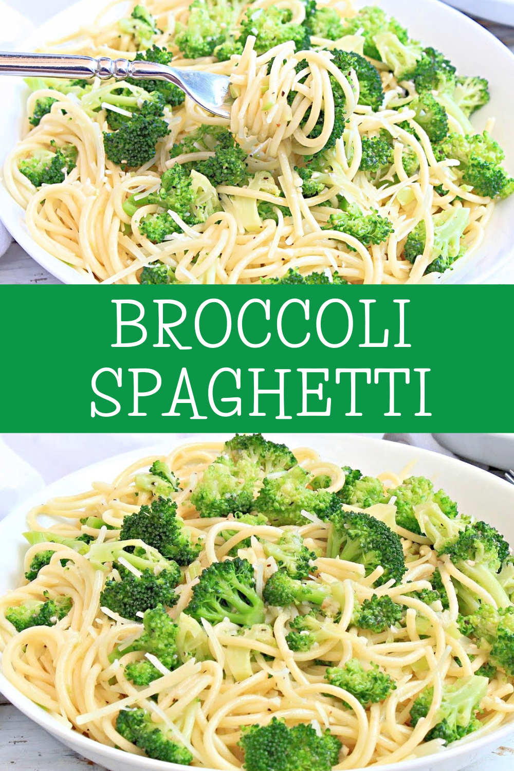 Broccoli Spaghetti Aglio e Olio ~ Fresh broccoli tossed with garlic and olive oil pasta is easy to make with simple ingredients! via @thiswifecooks