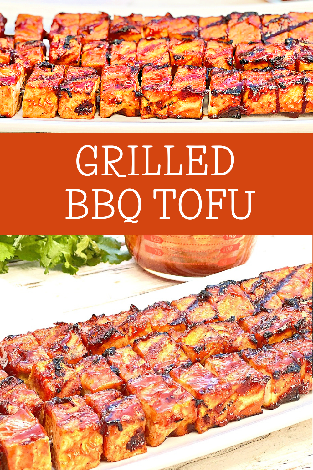 Grilled BBQ Tofu ~ Easy and flavorful, grilled tofu is a must-have plant-based addition to all your summertime cookouts!  via @thiswifecooks