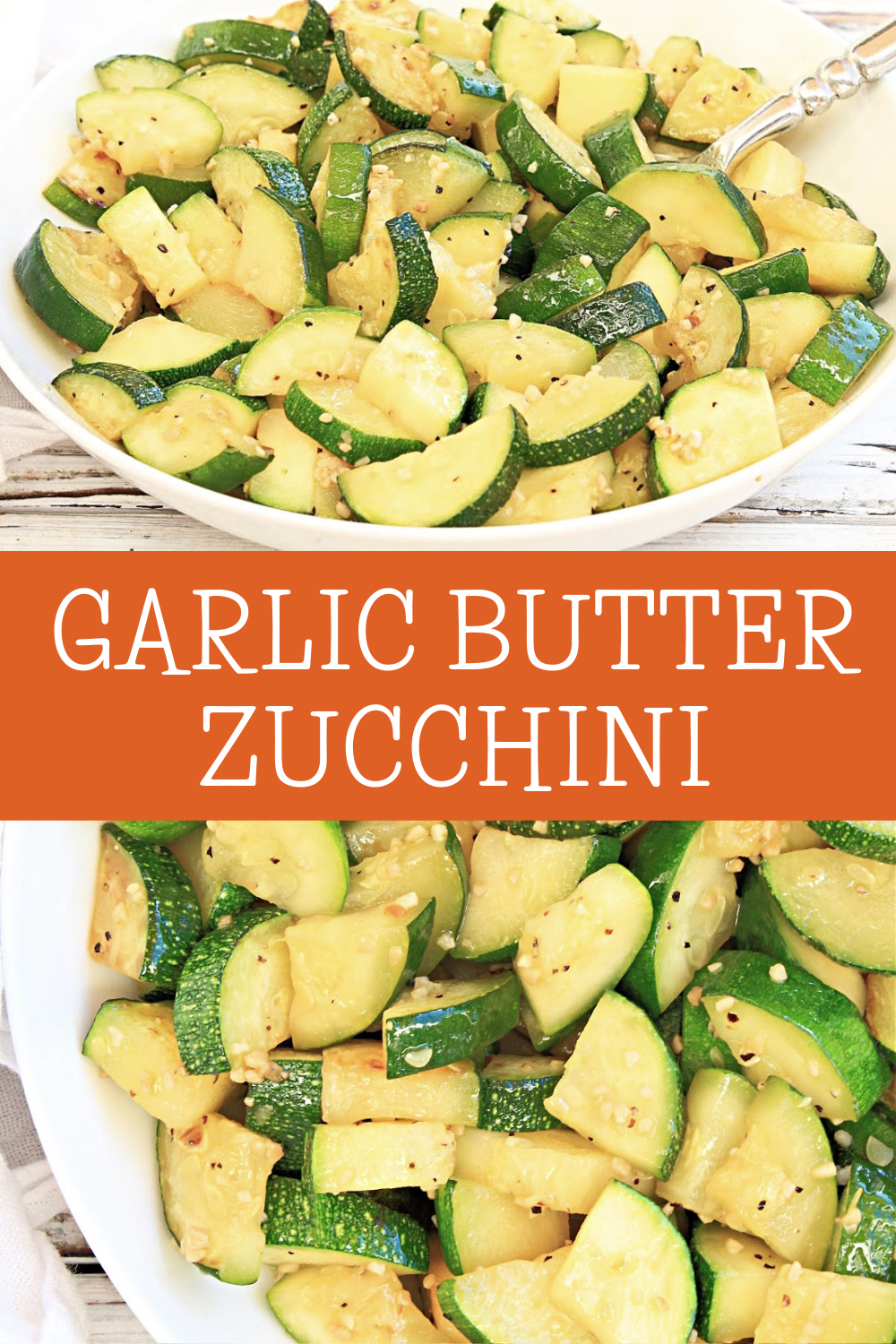 Garlic Butter Zucchini ~ A simple and savory side dish that pairs well with a variety of cuisines. Ready to serve in 10 minutes or less! via @thiswifecooks