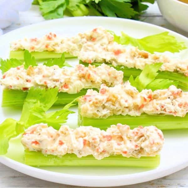 Cream Cheese and Olive Stuffed Celery This Wife Cooks™