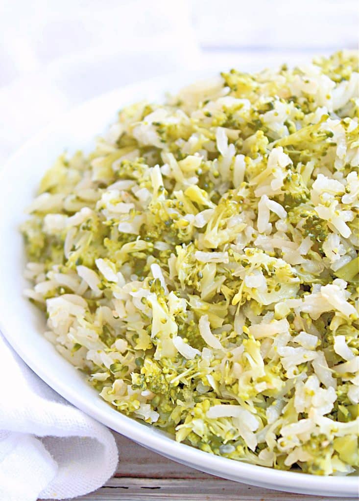 Broccoli Rice ~ Sauteed fresh broccoli with long grain white rice is easy to make and on the table in 30 minutes or less!