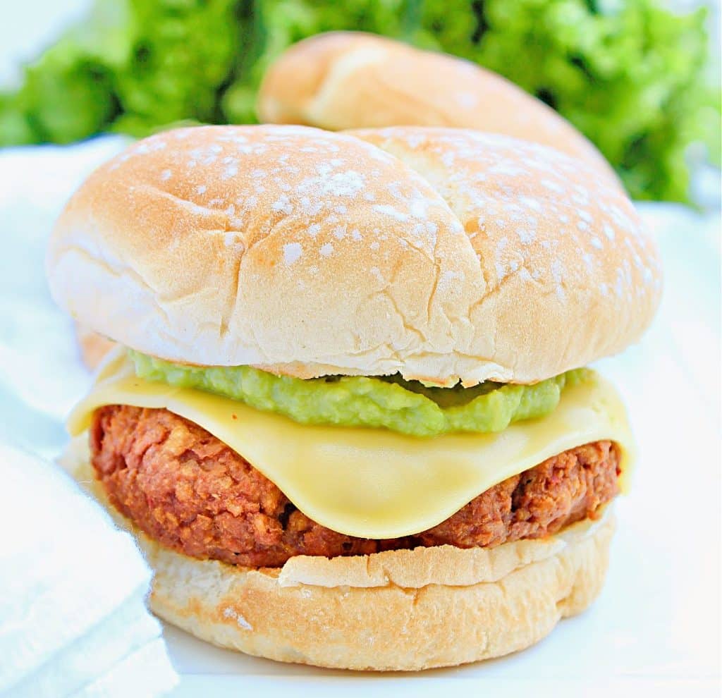Vegan Chorizo Burgers ~ Smoky, spicy, and deliciously bold plant-based burgers! Perfect for your next cookout!