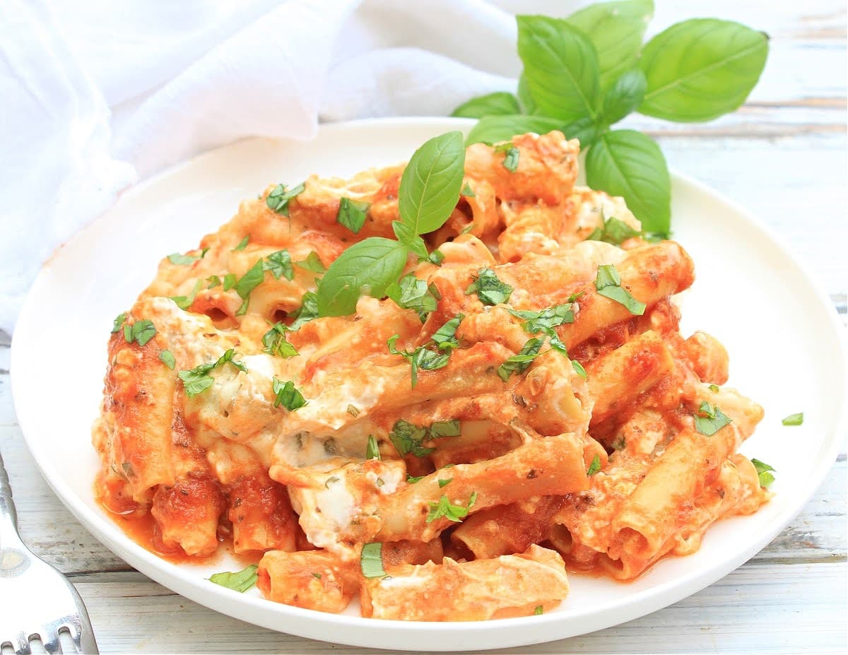 Slow Cooker Baked Ziti Vegan Recipe This Wife Cooks™