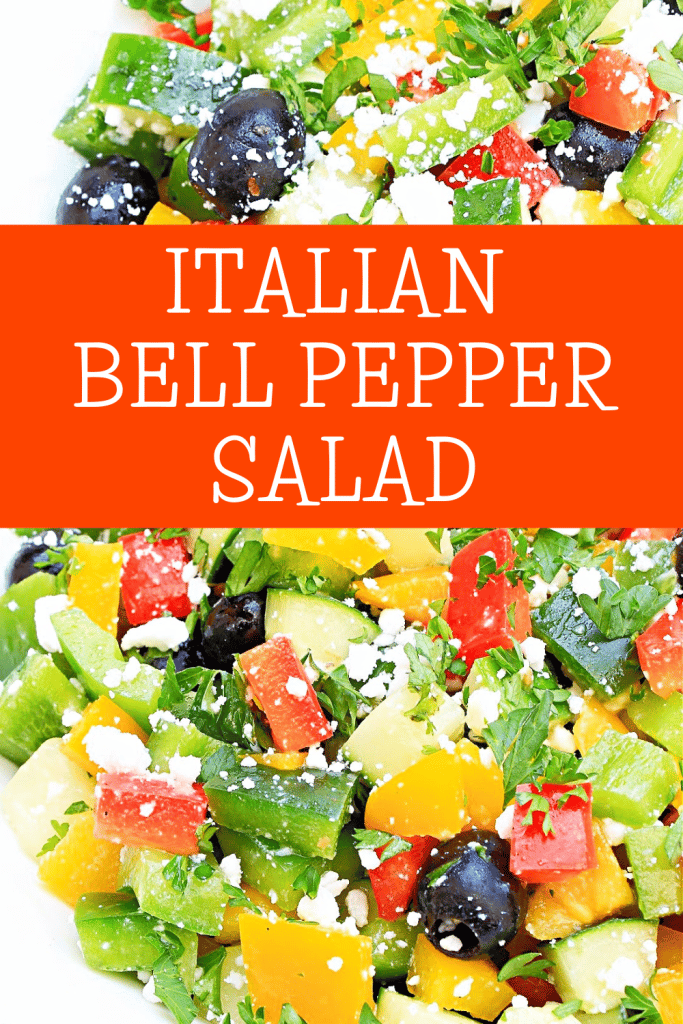 Italian Bell Pepper Salad ~ This crisp and colorful side salad is easy to make and ready to serve in minutes!