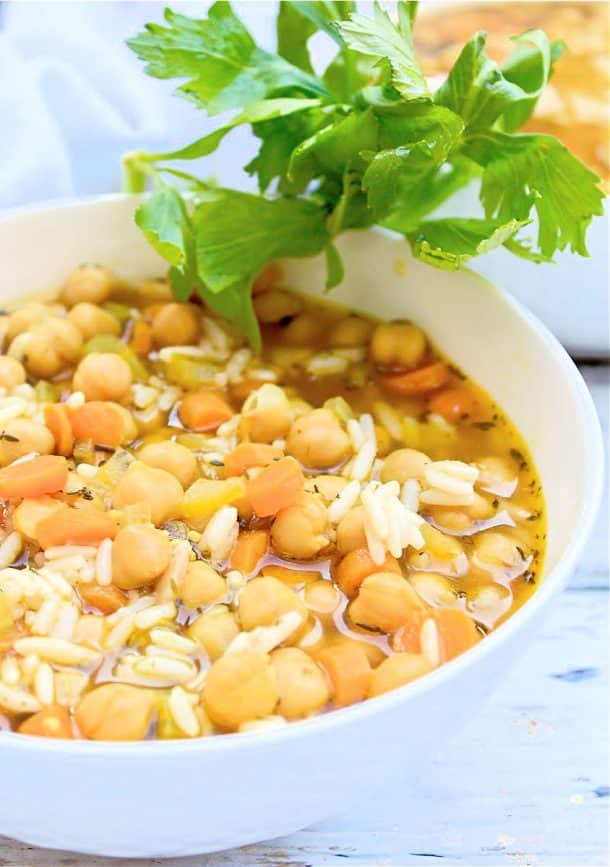 Wild Rice and Garbanzo Bean Soup This Wife Cooks™