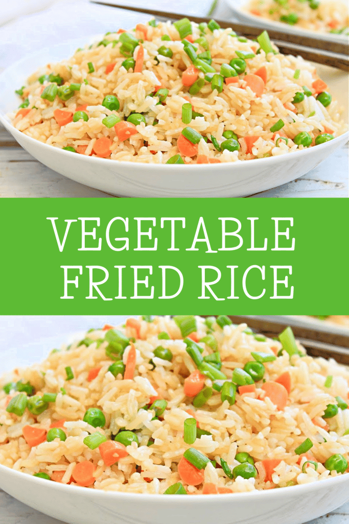Vegetable Fried Rice ~ This savory Hibachi-style fried rice comes together in minutes and at a fraction of the cost of ordering takeout!