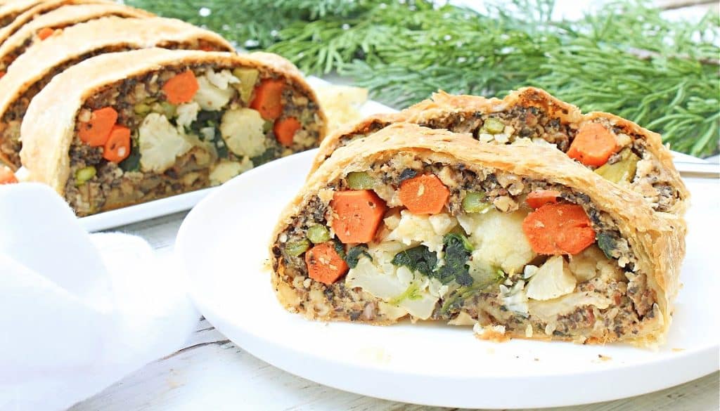 Roasted Vegetable Wellington ~ Make room on the holiday table for this hearty and flavorful veggie roast!!