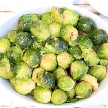 Pan-fried Brussels sprouts simmered in a savory and buttery plant-based broth are easy, flavorful, and versatile! Sprinkle with dried cranberries and toasted walnuts for extra holiday flair!