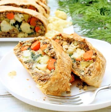 Roasted Vegetable Wellington ~ Make room on the holiday table for this hearty and flavorful veggie roast!!