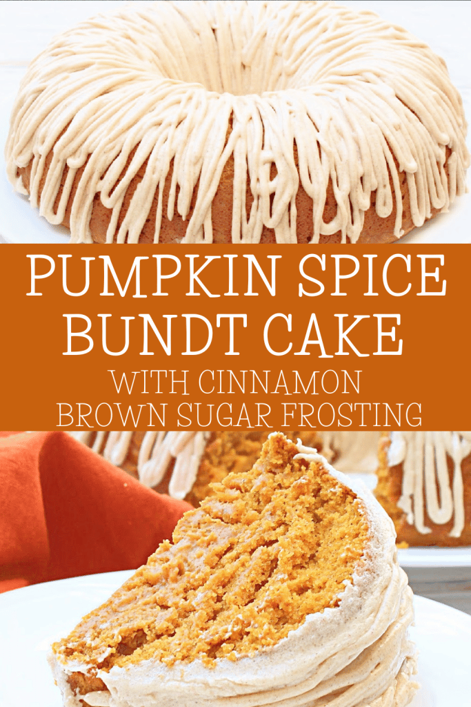 Pumpkin Bundt Cake with Cinnamon Brown Sugar Frosting ~ Perfectly spiced and ready for the Thanksgiving dessert table!