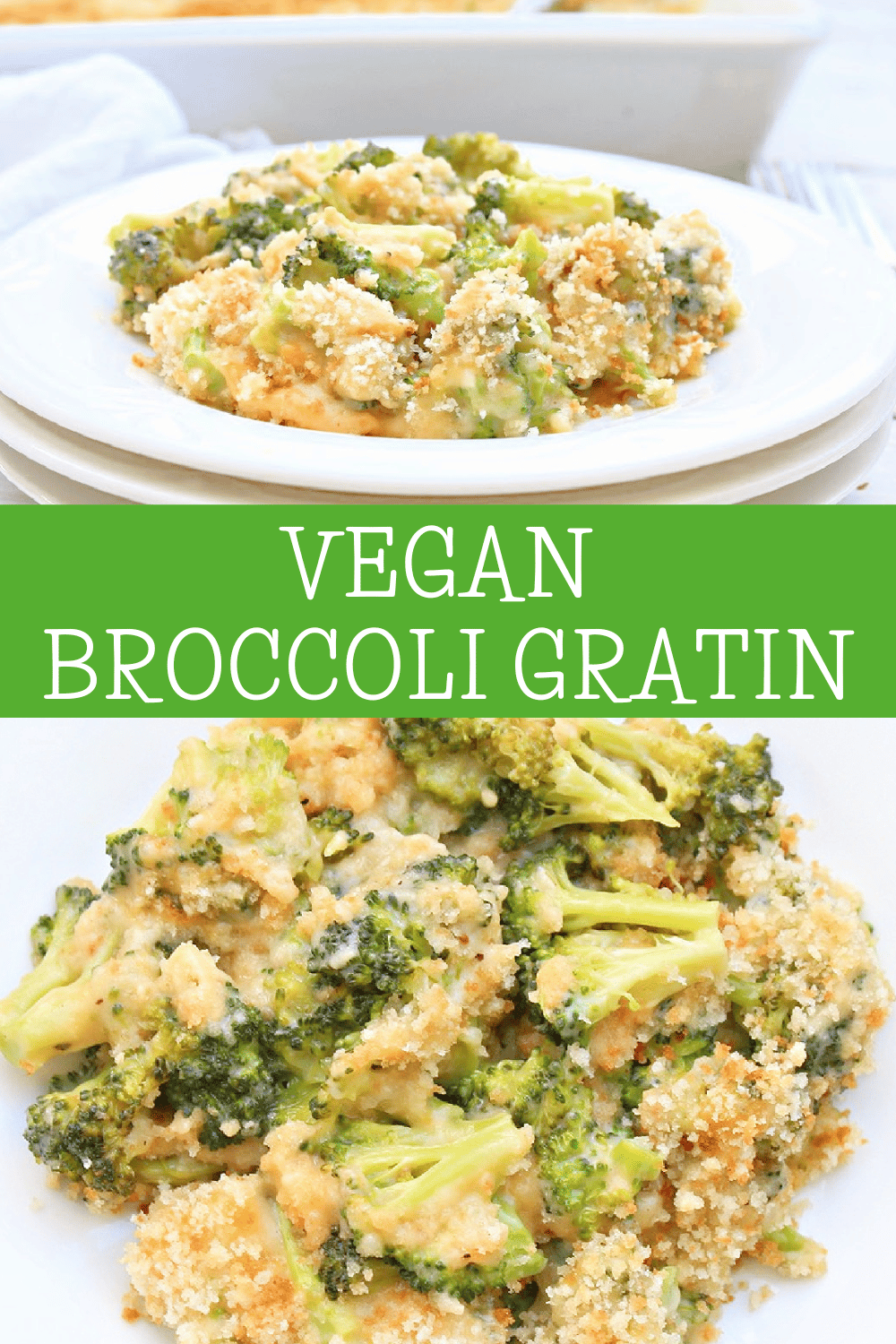 Broccoli Gratin ~ Fresh broccoli smothered in rich and creamy homemade cheese sauce, topped with buttery bread crumbs, and baked to perfection!  via @thiswifecooks