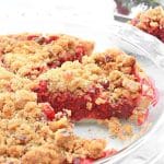 Cranberry Pie ~ Fresh cranberry pie, made with sweetened cranberries and crumbly streusel topping, is perfect for the holidays!