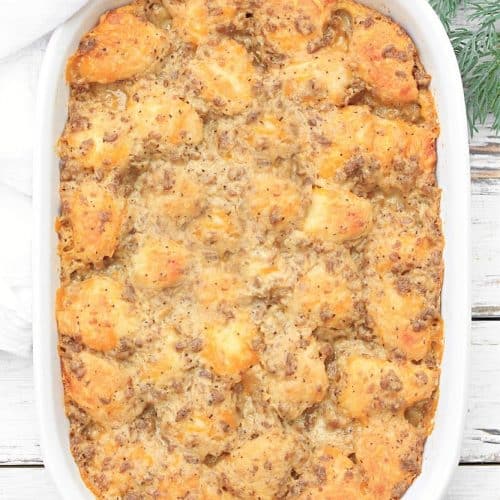 Biscuits and Gravy Casserole - This Wife Cooks™