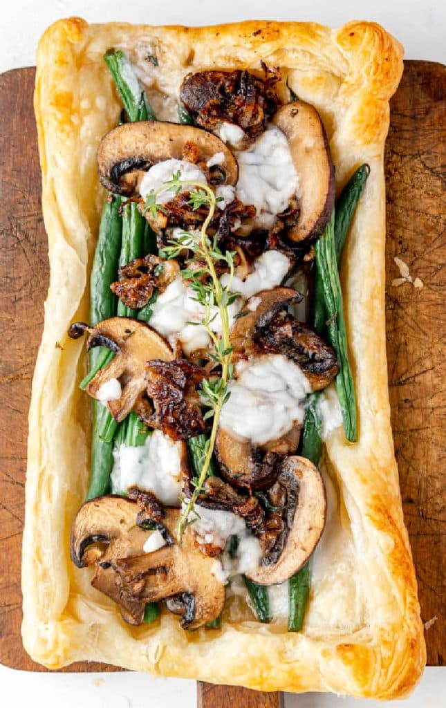Green Bean Mushroom Tart ~ Your guests will love this savory and sophisticated alternative to green bean casserole!