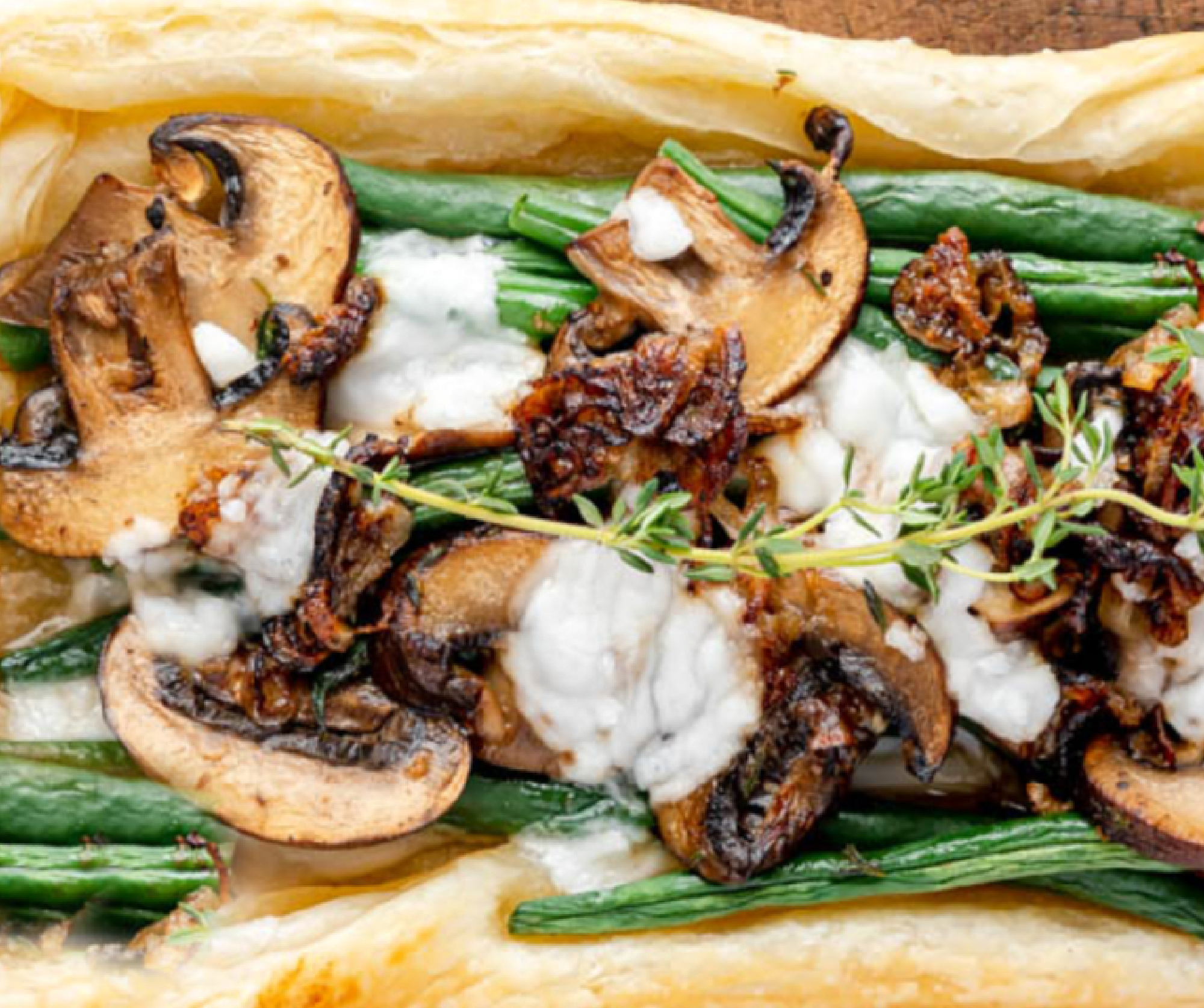 Green Bean Mushroom Tart ~ Your guests will love this savory and sophisticated alternative to green bean casserole!