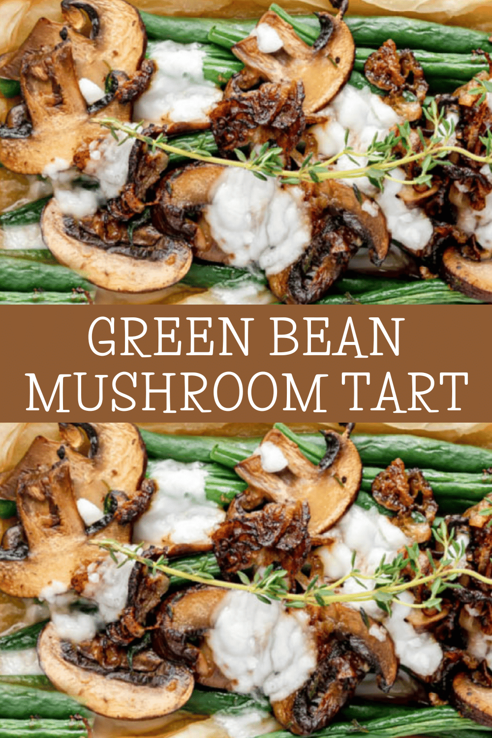 Green Bean Mushroom Tart ~ Your guests will love this savory and sophisticated alternative to green bean casserole! via @thiswifecooks
